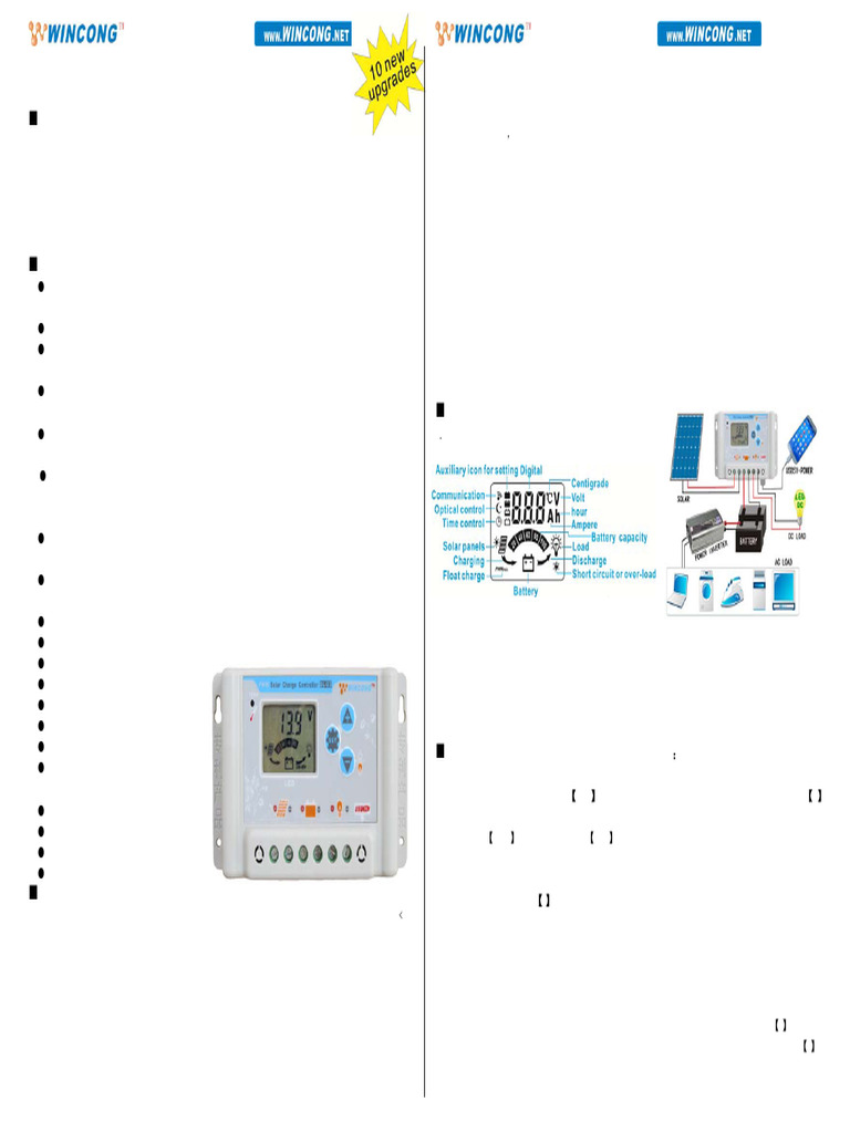 SL03 Solar Charging Controller Guide | PDF | Solar Panel | Parameter ...