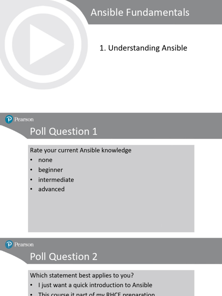 Ansible Fundamentals Course Overview | PDF | Sudo | System Software