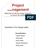 Project Management: Selection of Site For Sugar Industry To Serve US Market