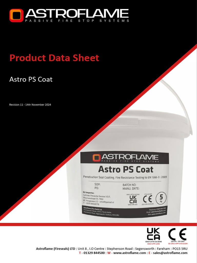 Astro PS Coat Fire Stop Coating Guide | PDF | Specification (Technical ...