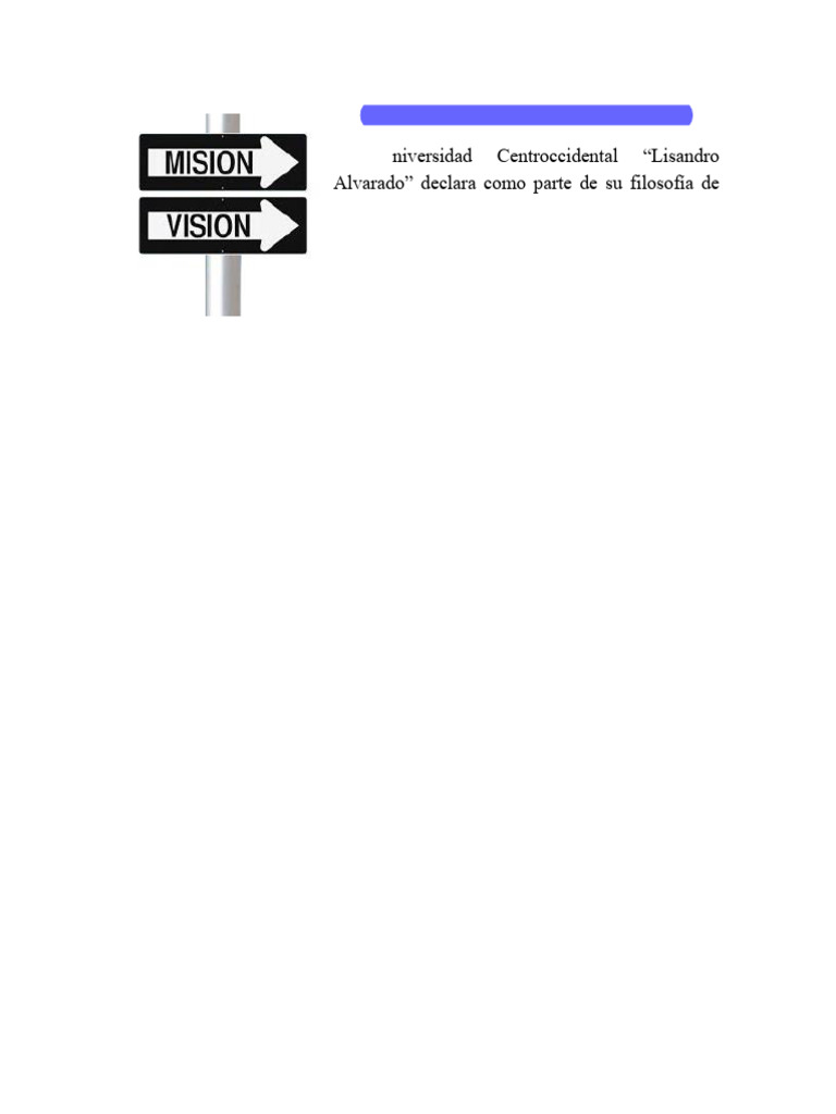 Misión y Visión de la UCLA | PDF