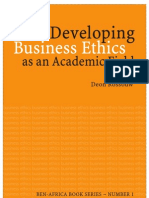 Developing Business Ethics as Academic Field