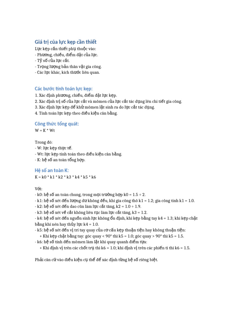 Gia Tri Luc Kep Can Thiet | PDF