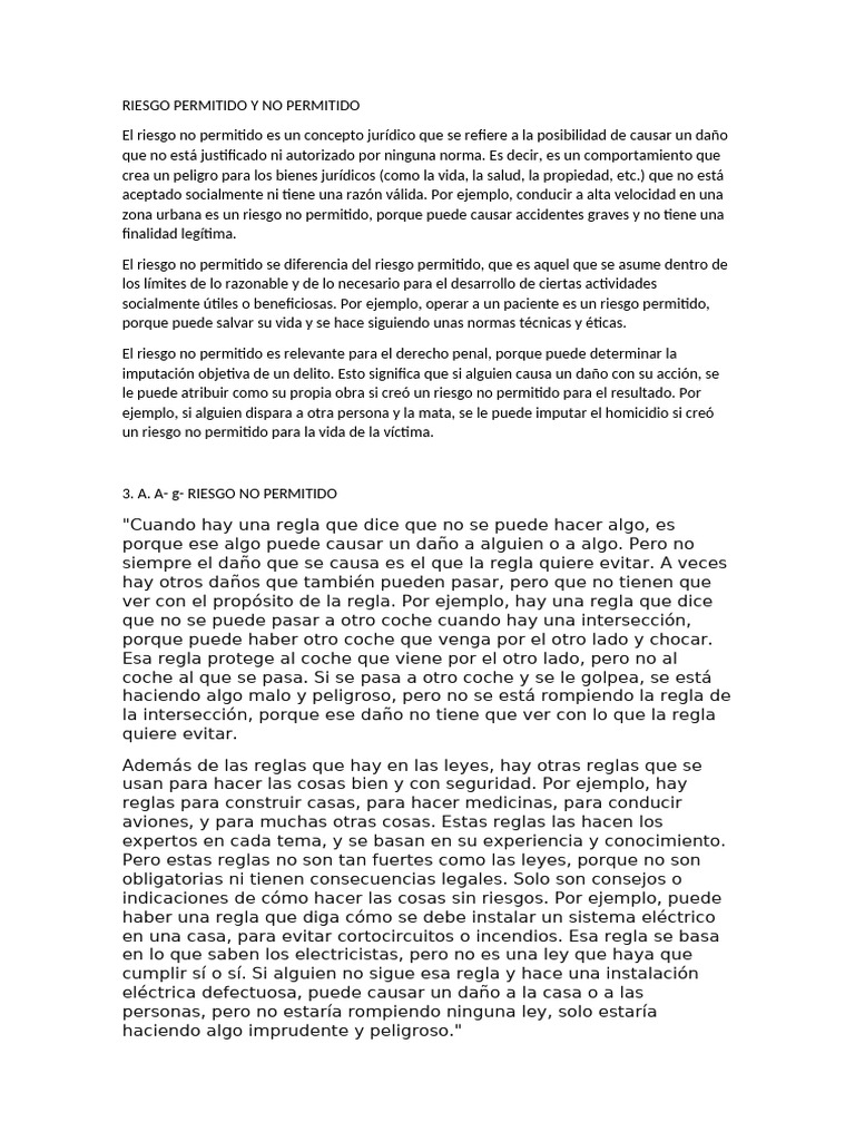 Riesgo Permitido vs. No Permitido | PDF | Riesgo | Comportamiento