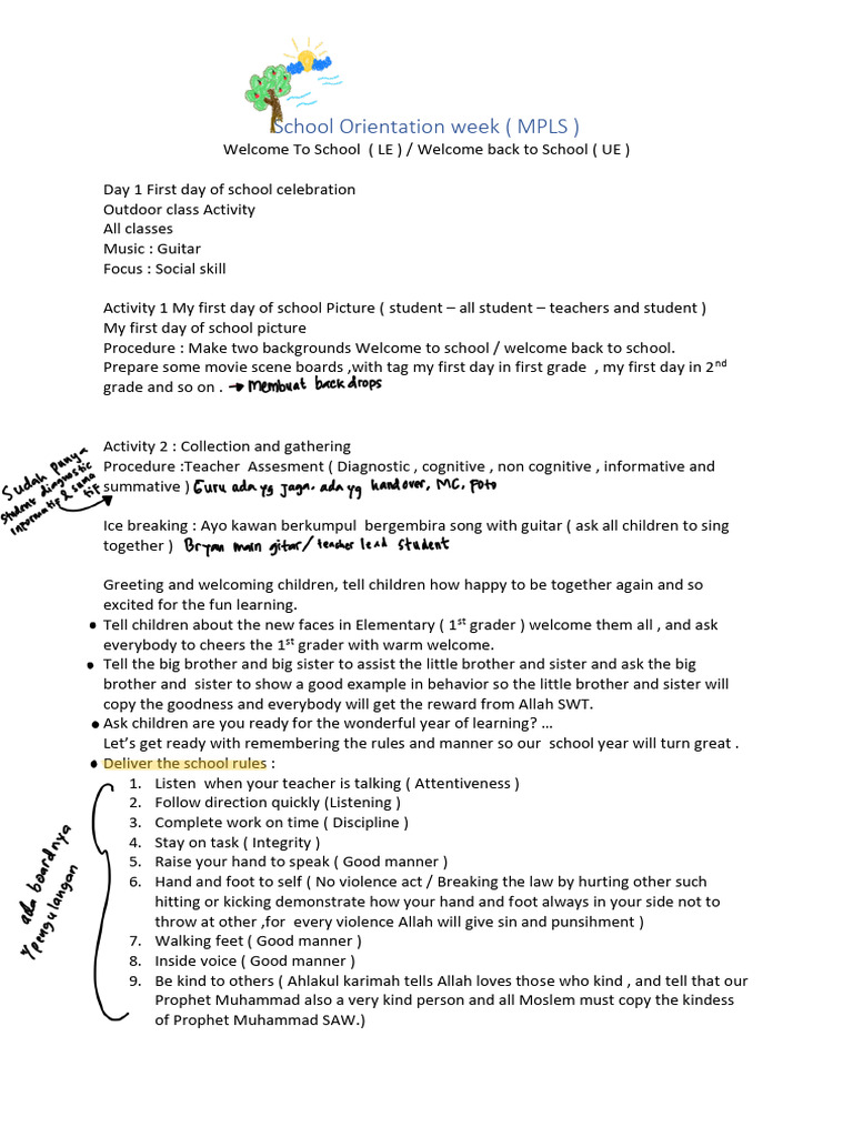 School Orientation Week | PDF