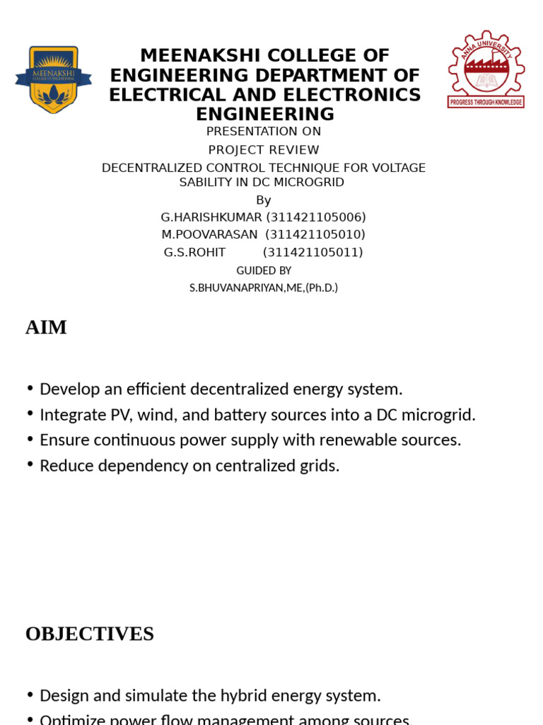 Decentralized Control for DC Microgrid | PDF | Distributed Generation ...