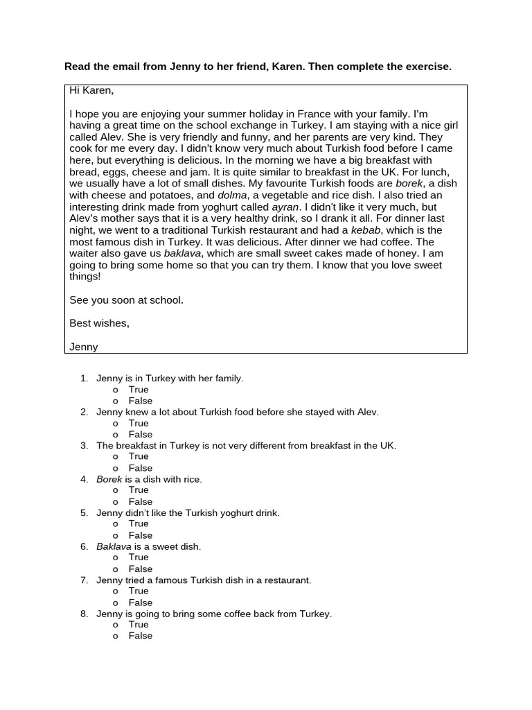 REading Exercise | PDF