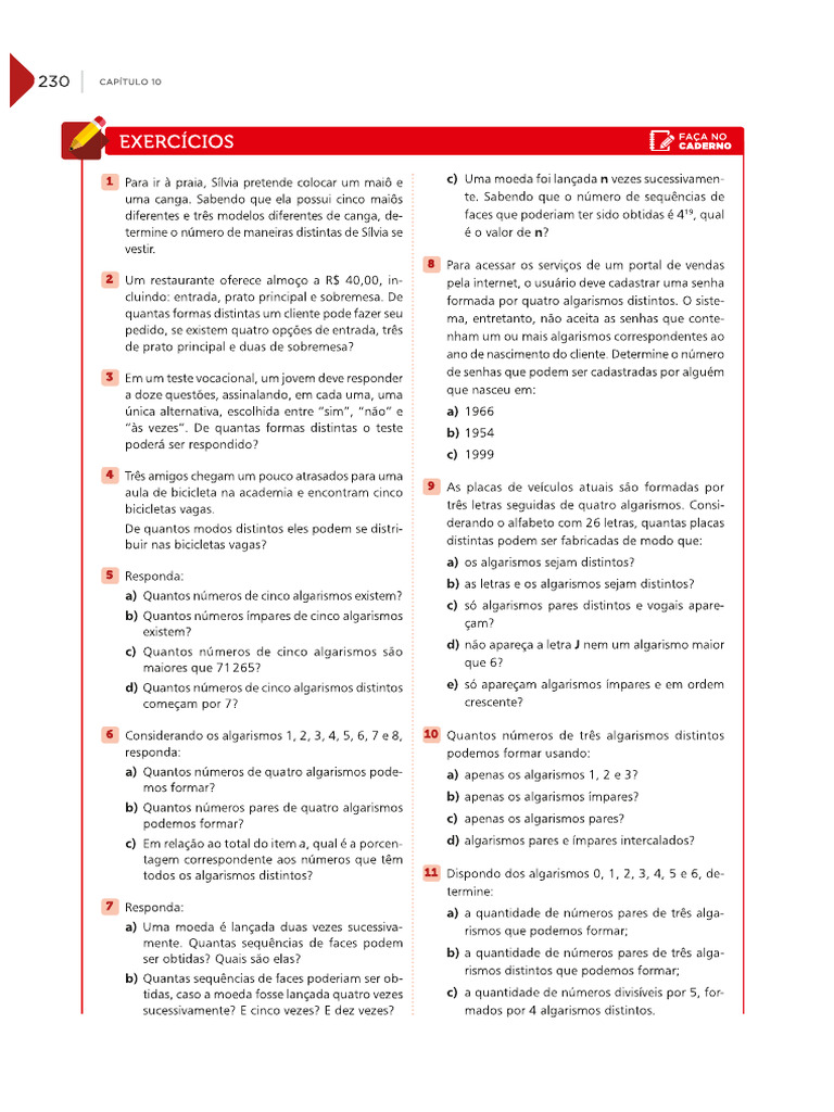 Exercícios - PFC | PDF