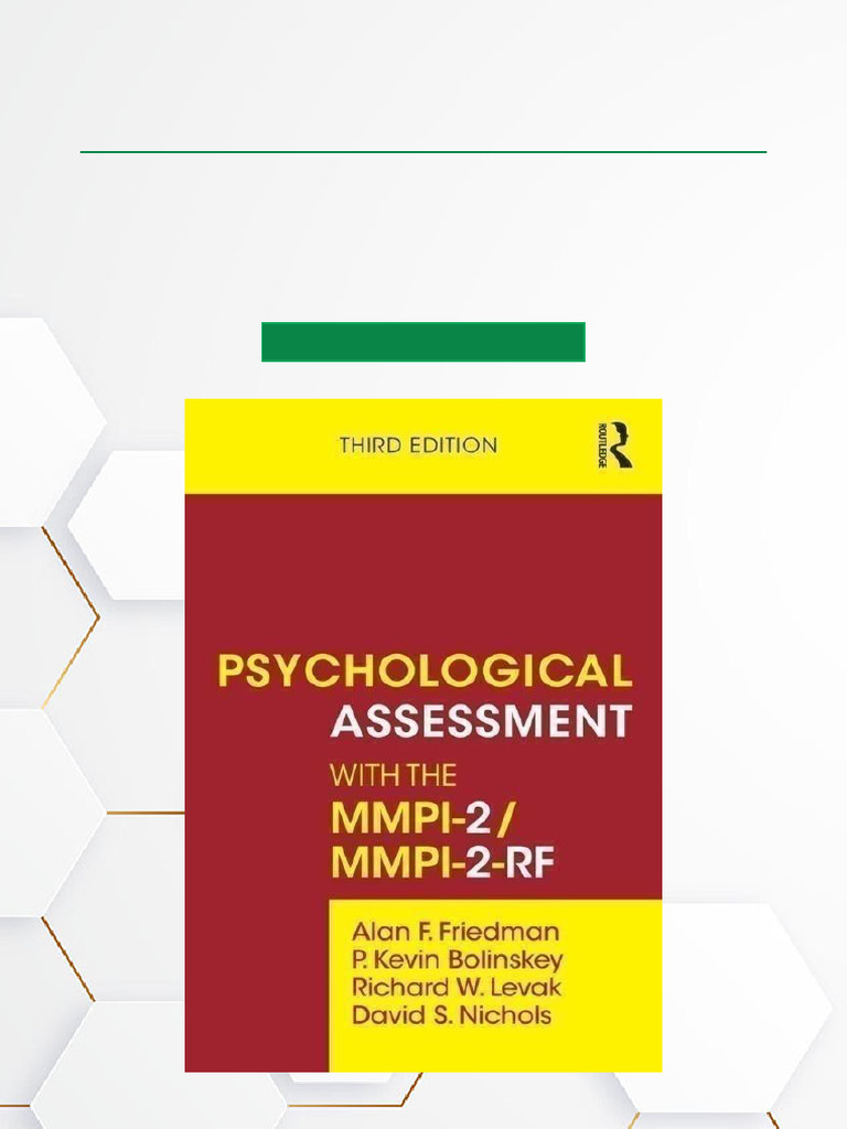 MMPI-2/RF Psychological Assessment Guide | PDF | Psychology ...