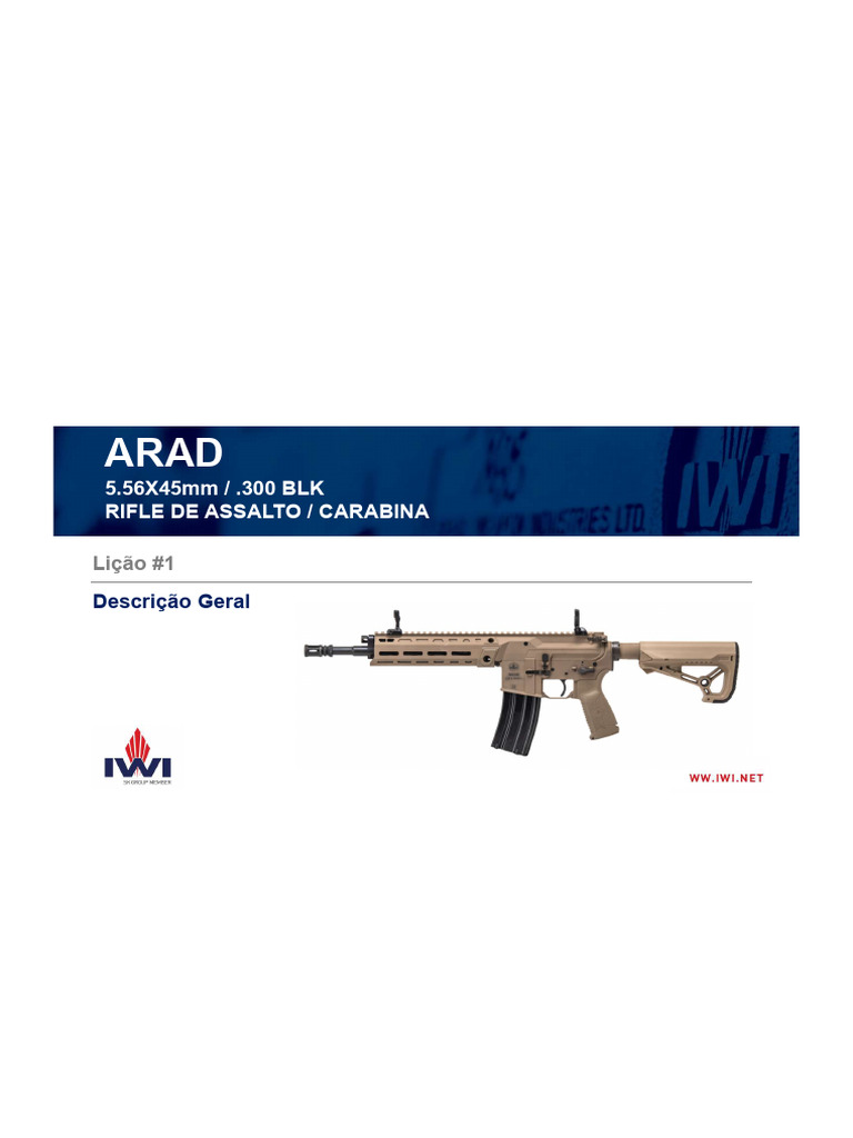 Fuzil ARAD: Descrição e Vantagens | PDF | Carregador (armas de fogo ...