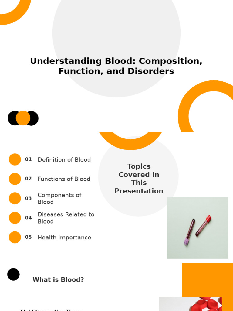 Understanding Blood%3A Composition%2C Function%2C and Disorders | PDF ...