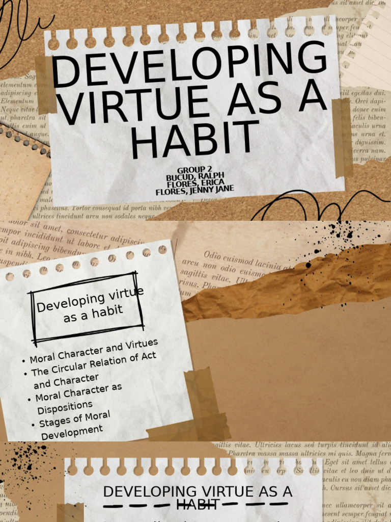 Cultivating Moral Virtue Habits | PDF | Virtue | Applied Philosophy