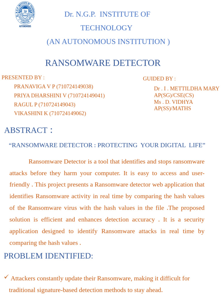 Ransomware Detector Web Application | PDF | Ransomware | Computer Security