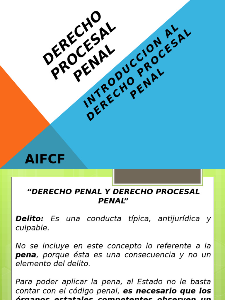 Características del Derecho Procesal Penal | PDF | Derecho penal | Ley ...