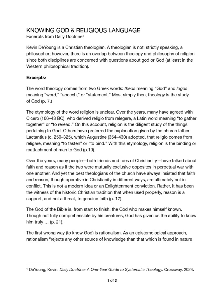 Understanding God and Religious Language | PDF | Theology | Rationalism