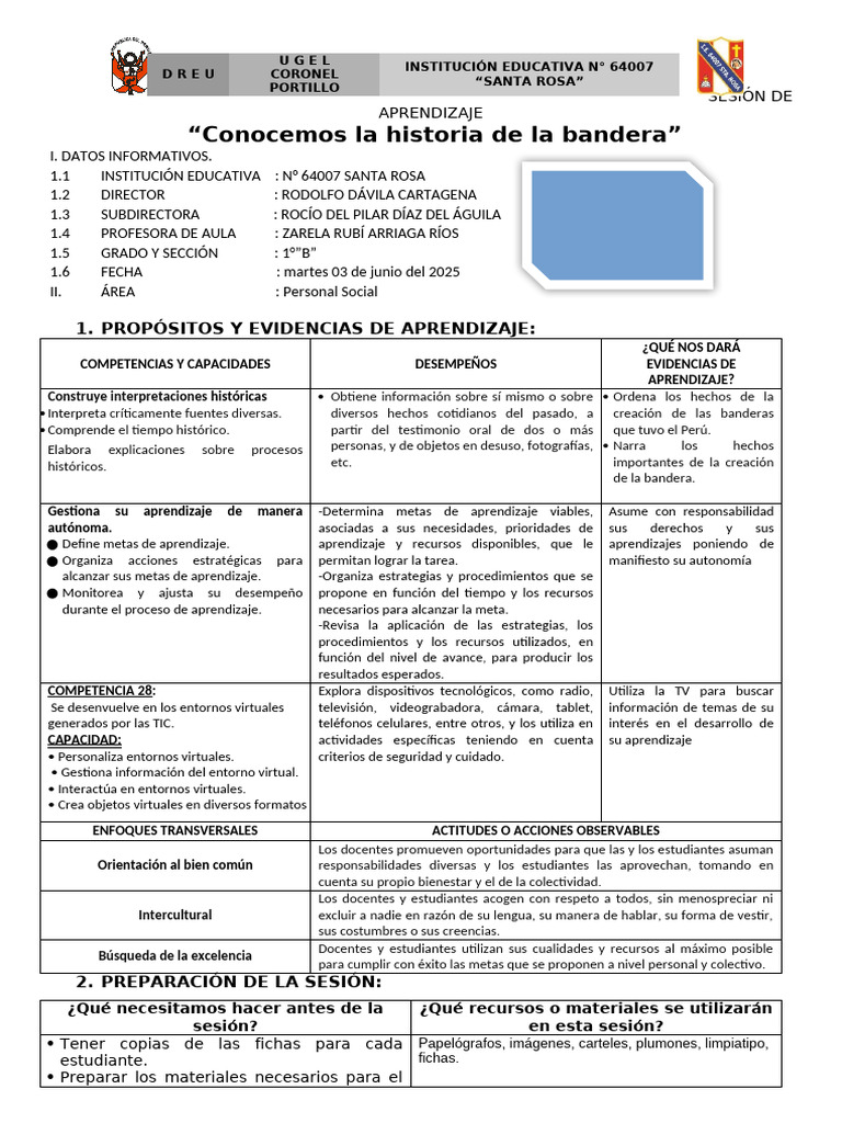 Conocemos La Historia de La Bandera | PDF | Aprendizaje | Enseñando