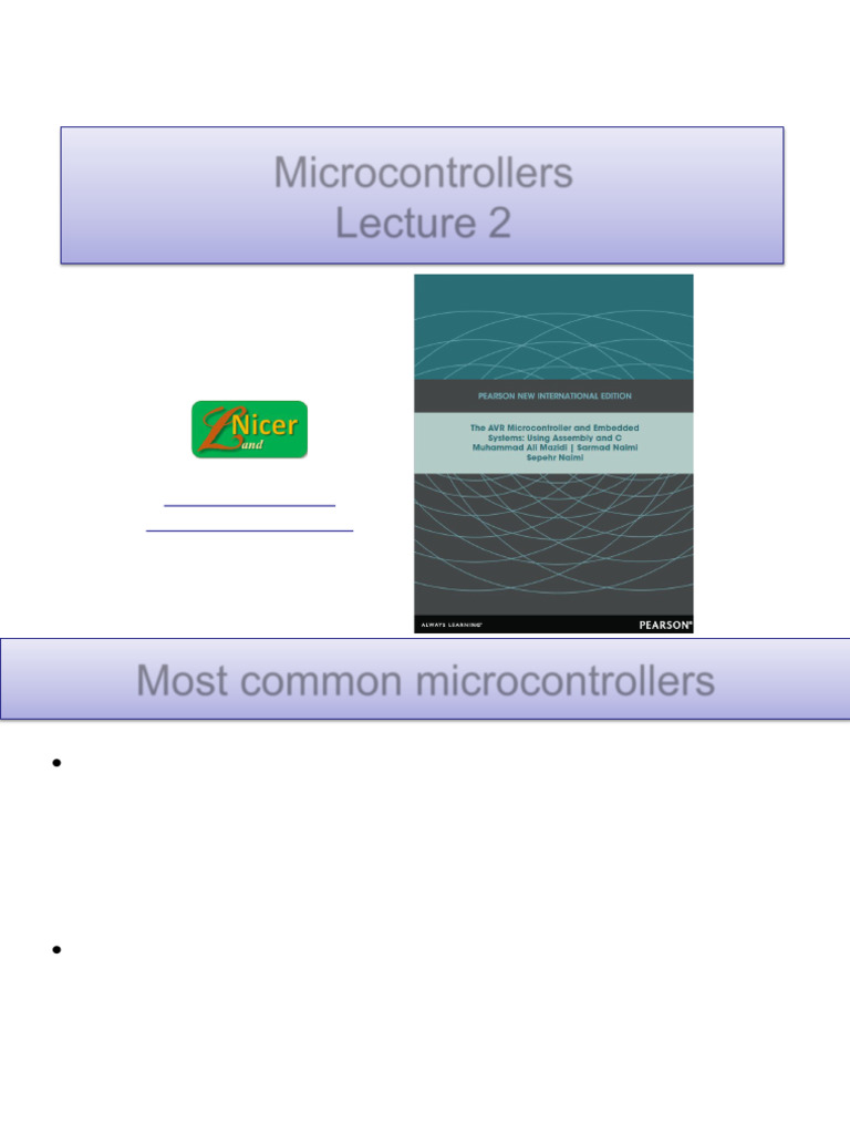 IT343 Lecture 02 | PDF | Microcontroller | Central Processing Unit