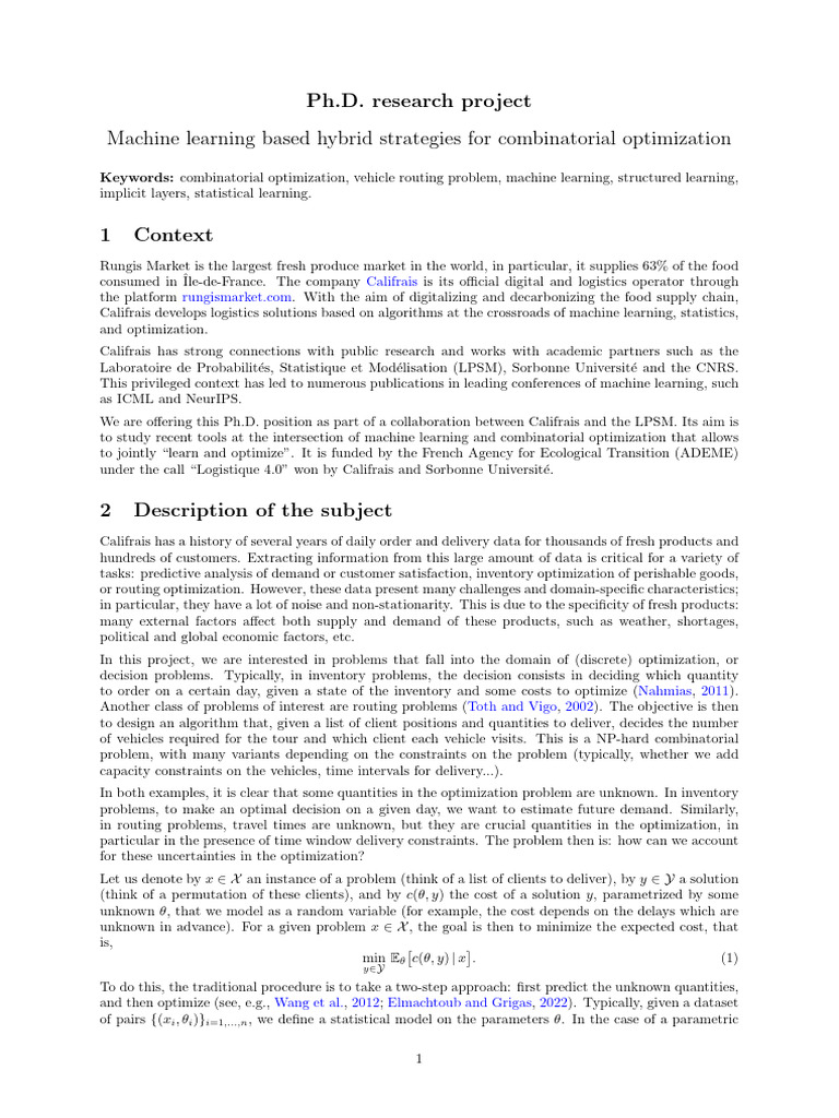 Machine Learning for Combinatorial Optimization | PDF | Vertex (Graph ...