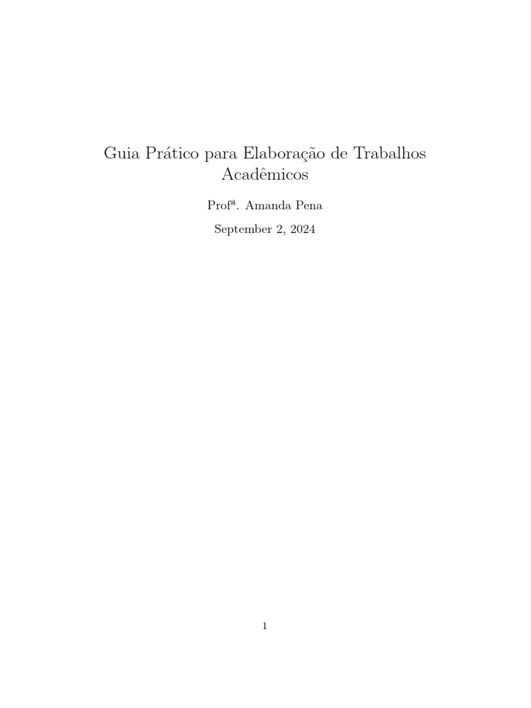 Guia Prático para Trabalhos Acadêmicos | PDF | Abstract (resumo) | Teoria