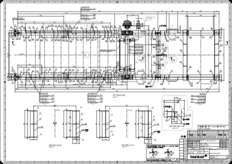 Boom Rear Part Engineering Drawing | PDF | Metalworking