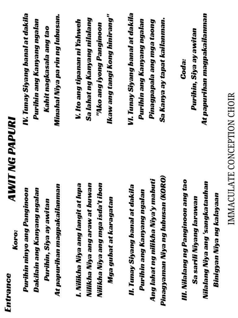 Awit ng Papuri at Pagsamba | PDF | Christian Worship And Liturgy