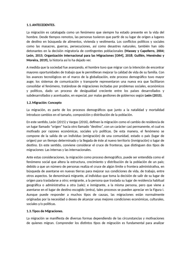 Tipos y causas de la migración humana | PDF | Migración humana | Economias