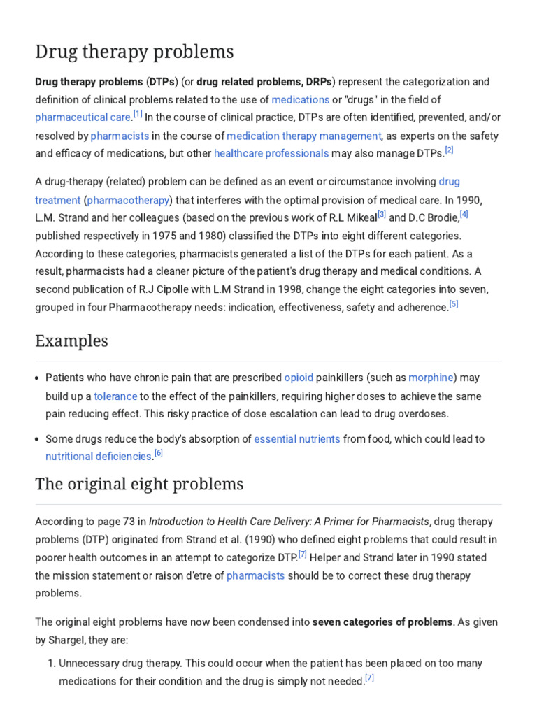 Understanding Drug Therapy Problems | PDF | Health Sciences | Public ...