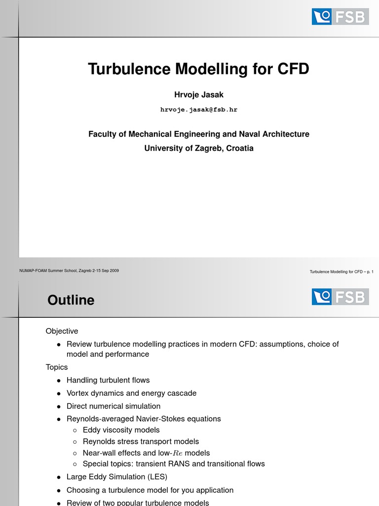 CFD Turbulence Modelling School | PDF | Turbulence | Computational ...
