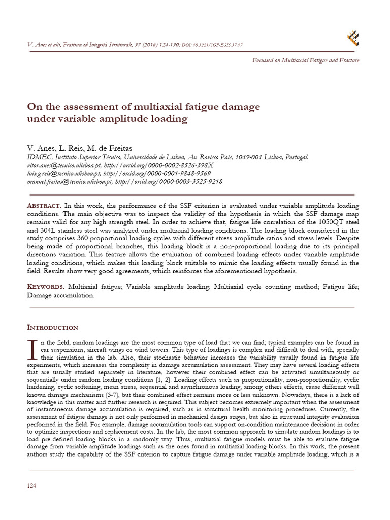 Multiaxial Fatigue Damage Assessment | PDF | Fatigue (Material ...