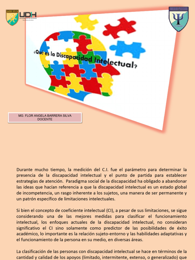 Evolución y Clasificación de la Discapacidad Intelectual | PDF ...