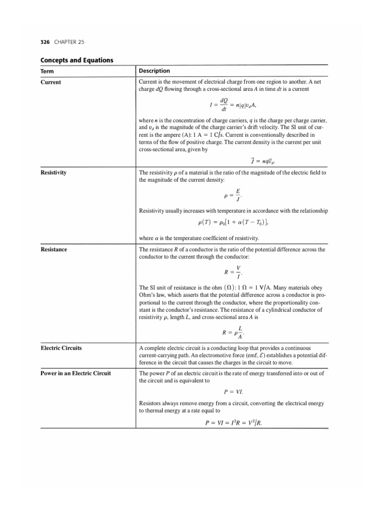 Lecture 6 Current, Resistance, and EMF | PDF | Electrical Resistivity ...