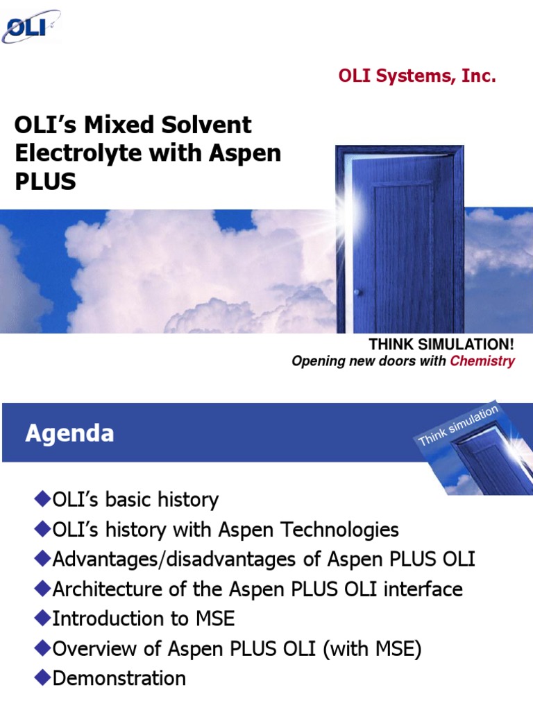 Aspen PLUS OLI Interface Overview | PDF | Ph | Chemical Equilibrium