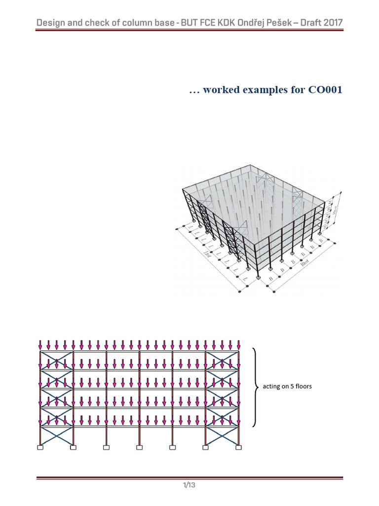 Worked Examples Columnbase | PDF | Strength Of Materials | Structural Load