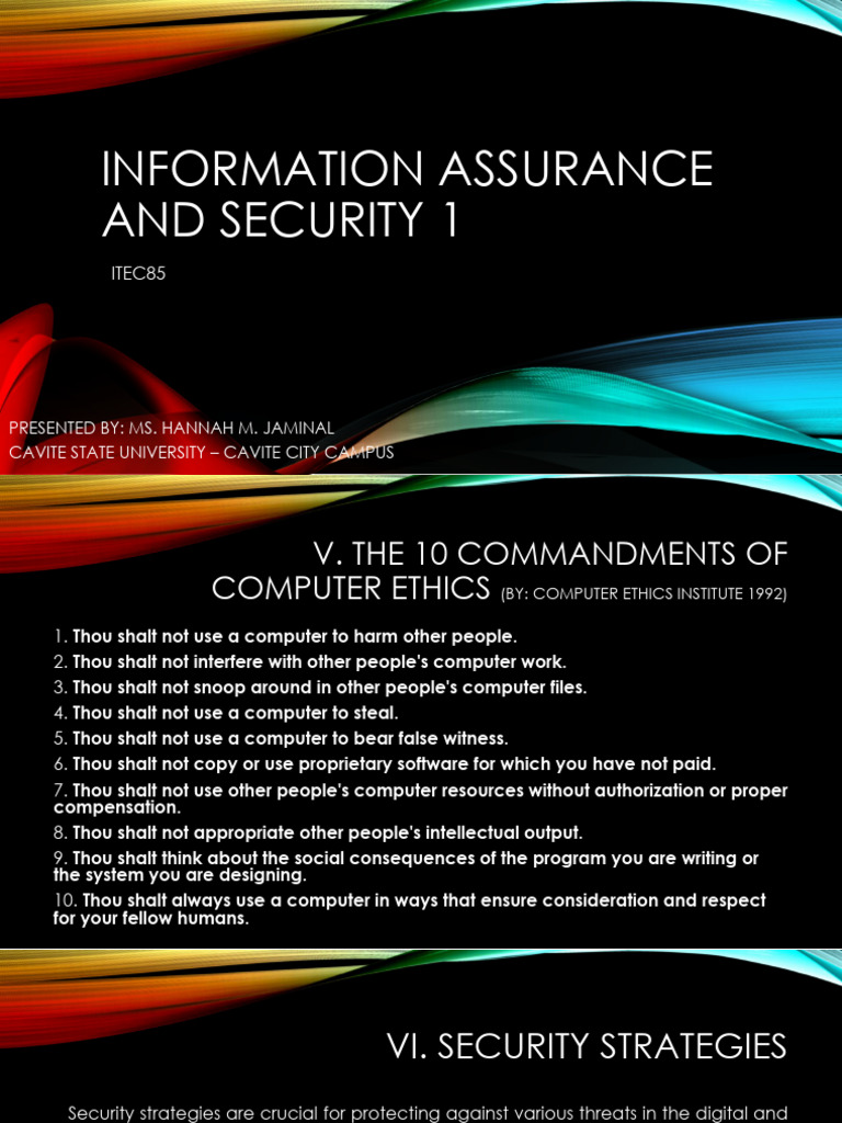 Information Assurance and Security Guide | PDF | Security | Computer ...