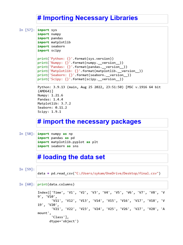 Python Data Analysis with Fraud Detection | PDF | Visual Cortex