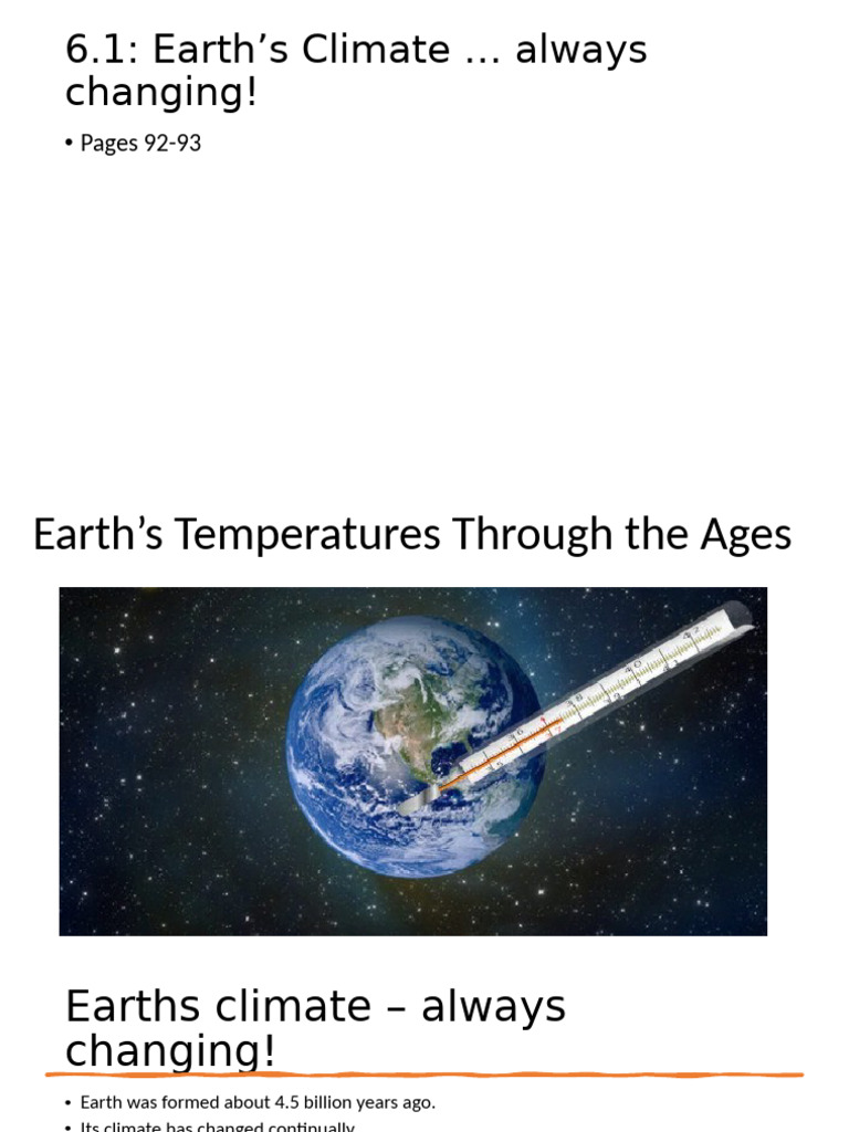 6.1 Earth's Climate Is Always Changing | PDF