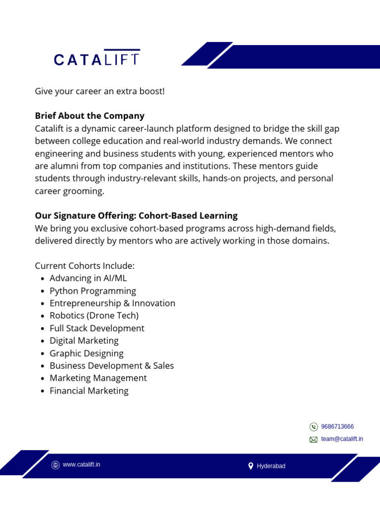 Boost Your Career with Catalift | PDF