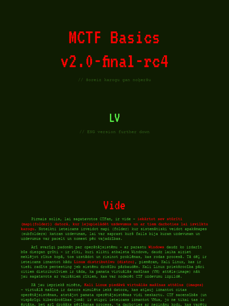 MCTF Basics V2.0-Final-Rc4 | PDF