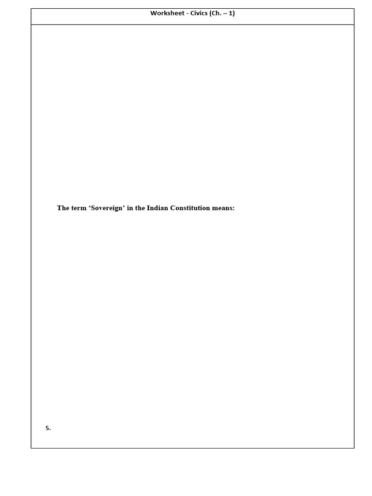 Constitution of India Worksheets | PDF | Constitution | British Raj