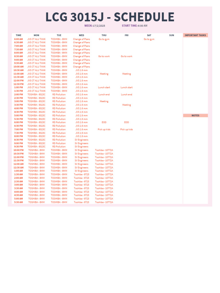 Magnizest - Machine Wise Schedule | PDF