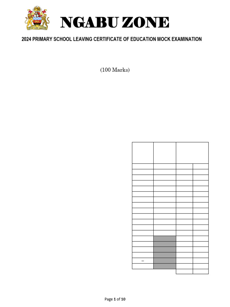 2024 Primary School English Mock Exam | PDF | Adverb | Adjective