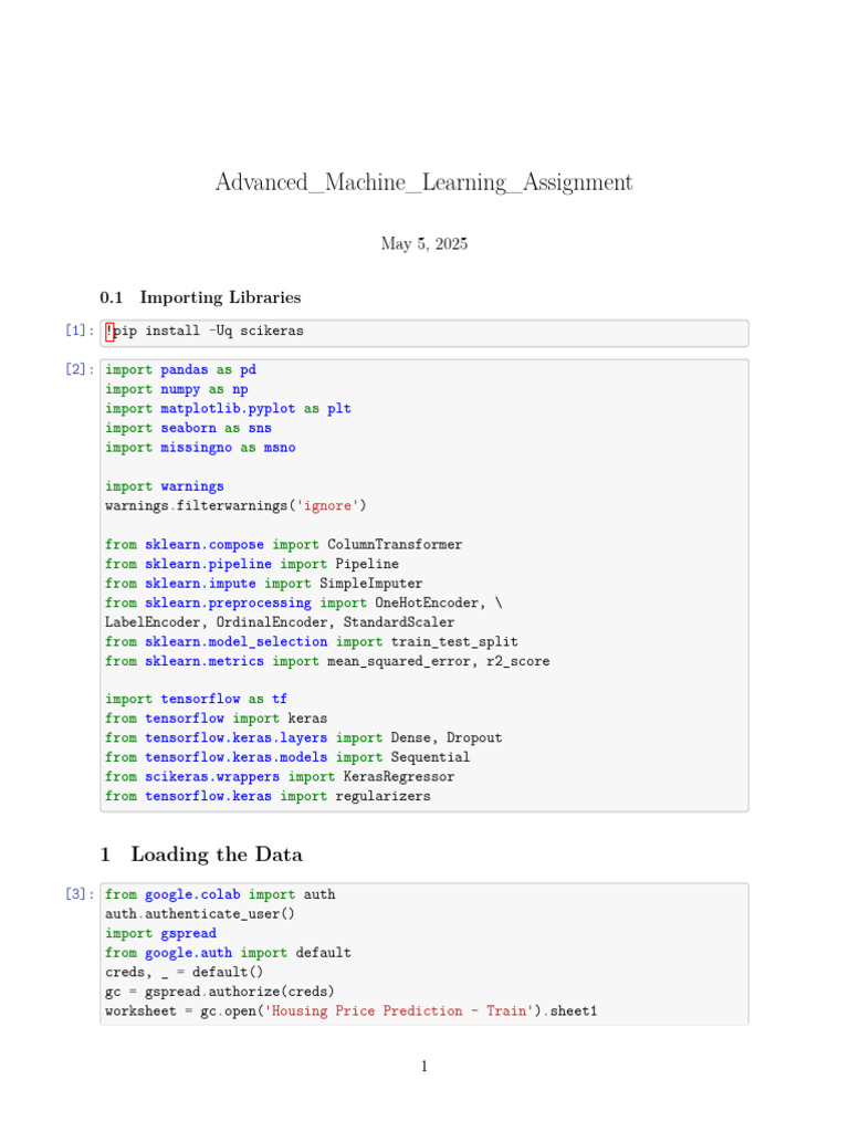 Deep Learning - House Price Prediction | PDF | Statistical Analysis ...