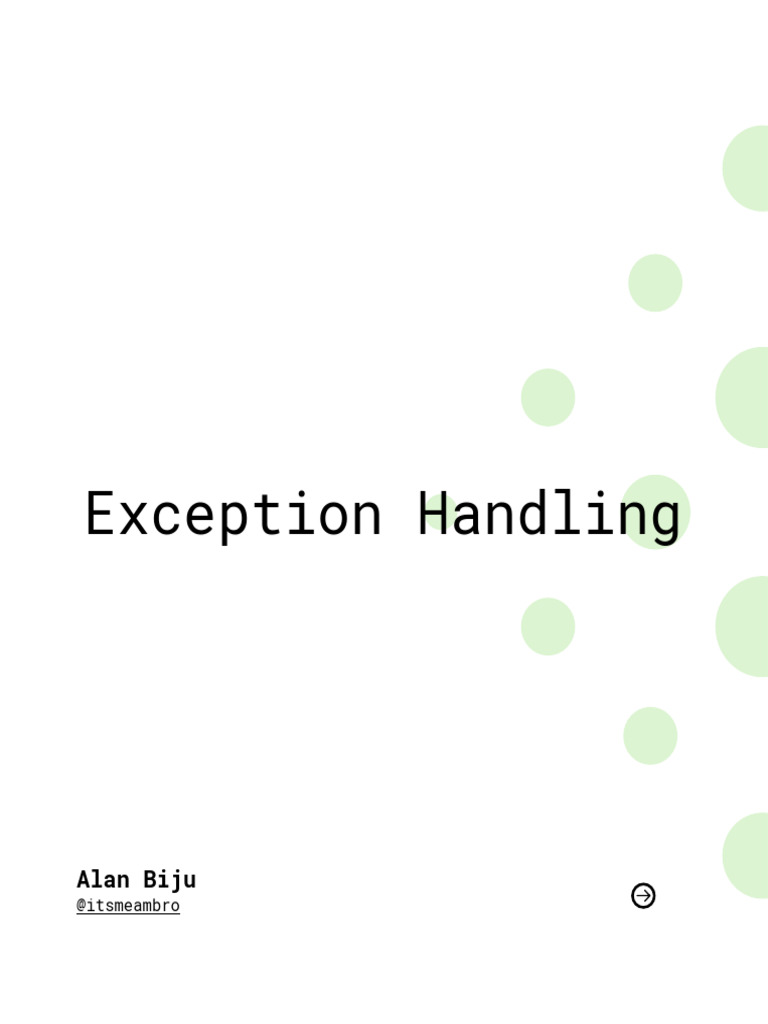 Java and Spring Boot Exception Handling Guide | PDF | Computing ...