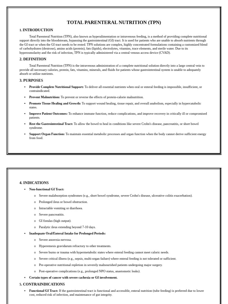 TPN Administration and Equipment Guide | PDF | Intravenous Therapy ...