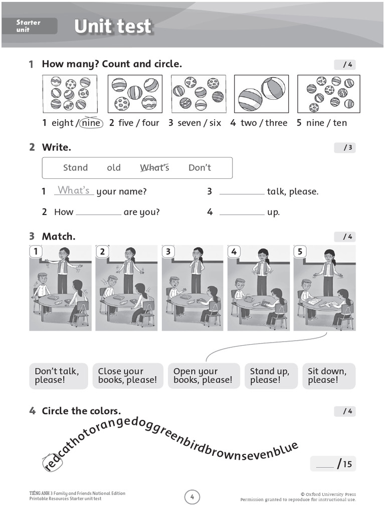 Starter Unit Test for English 3 | PDF