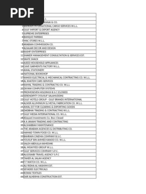 Companies | PDF | Bahrain