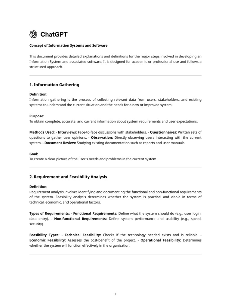 Information Systems Development Guide | PDF | System | Systems Thinking