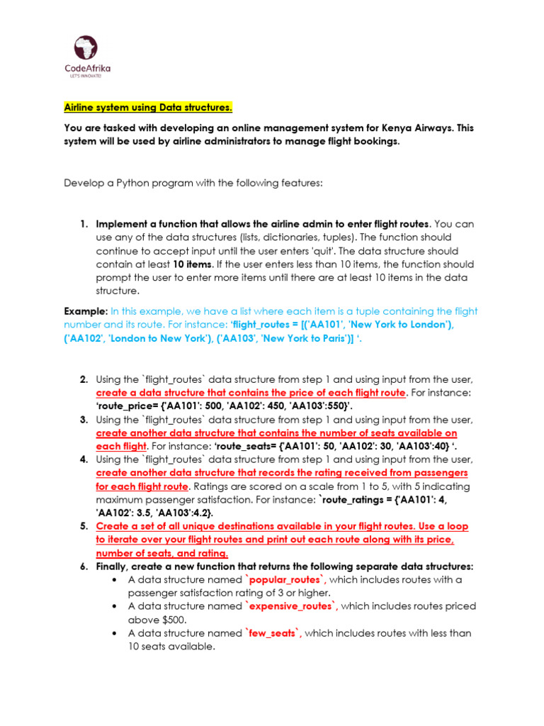 Kenya Airways Flight Management System | PDF | Airlines | Software ...