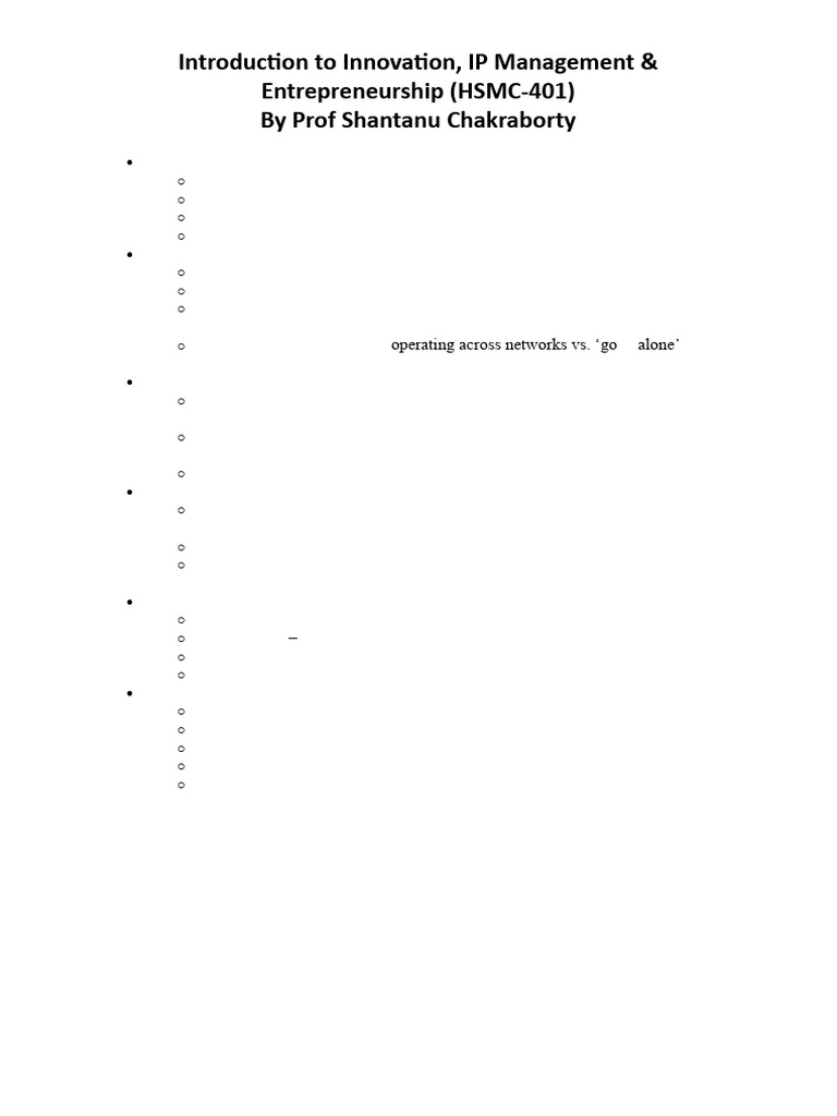 Introductiontoinnovation and Ip Management | PDF | Intellectual ...