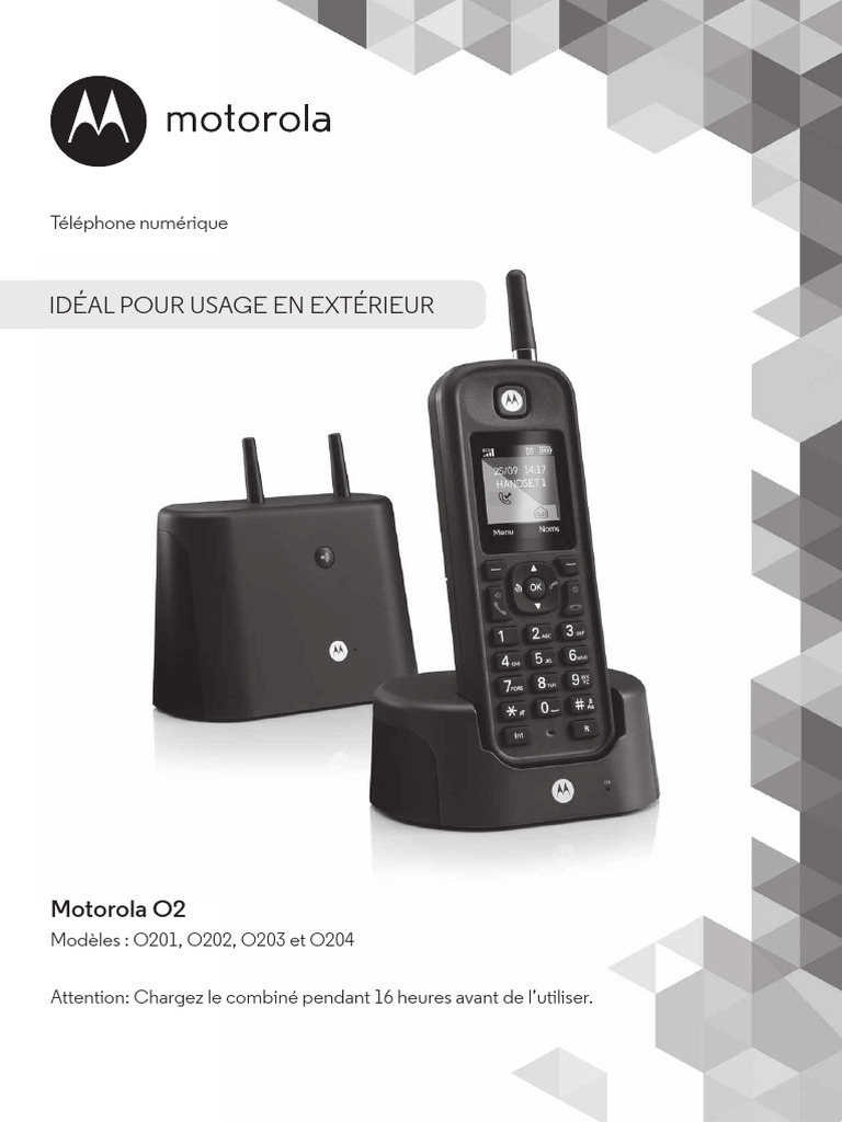 Téléphone numérique Motorola O2 : Guide d'utilisation | PDF | Chargeur ...